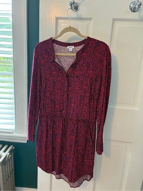 Splendid Ruby Pink Printed Button-Front Women’s Dress